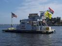 Floating hot dog stand